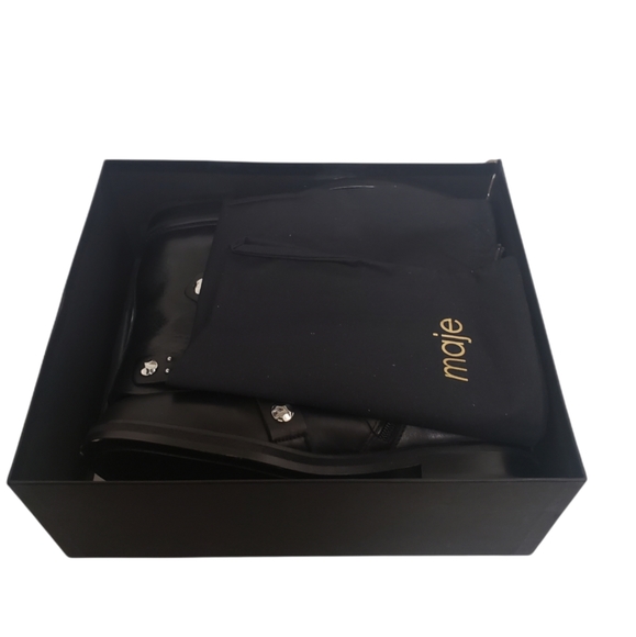 Maje Fortuna Studded Leather Boots Black SOLD OUT ONLINE Women's 39 - Picture 5 of 16